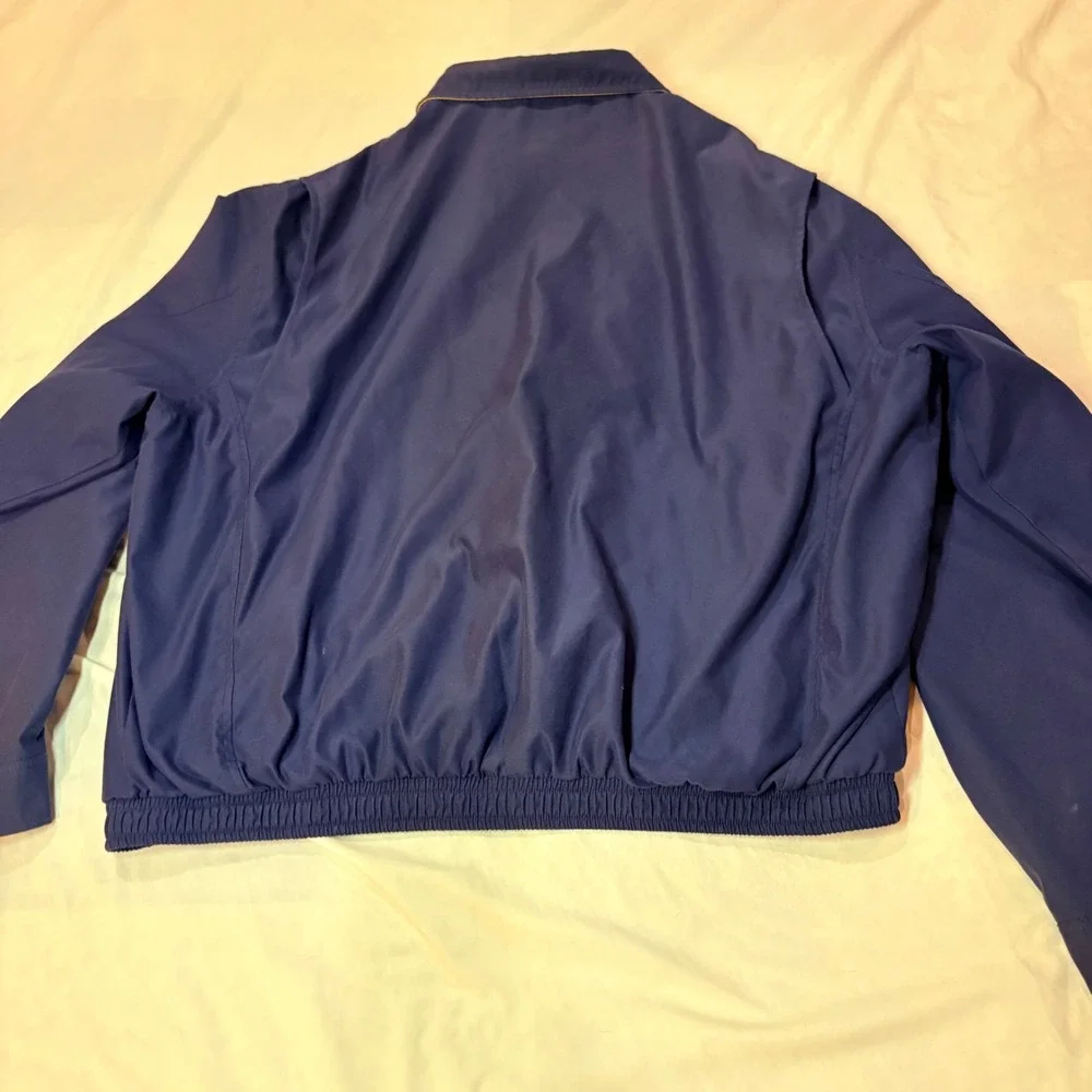 Polo Ralph Lauren Mens XXL Navy Blue Harrington Jacket Plaid Lined Windbreaker